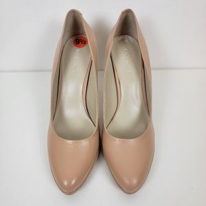 NINE WEST Tan Nude Heel Pumps Round Toe 9.5
